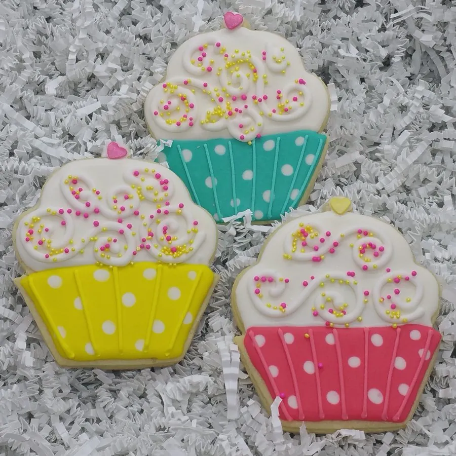 Cupcake cookies with sprinkles